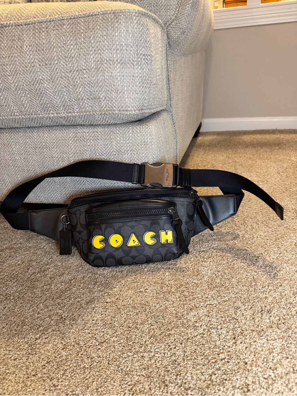 RARE Coach x Pac-Man F72924 Signature Terrain Belt Bag Limited Edition